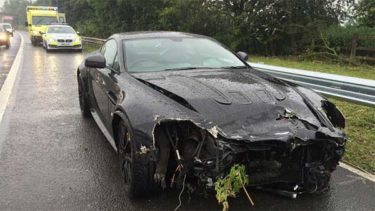 Aston Martin V12 Vantage Crashed